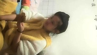 Cute amateur Asian web cam girl teases her great body
