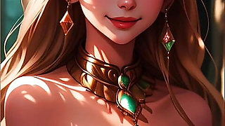 Fairy girls topless in forest (Ai models)