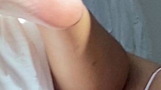 Small titted brunette amateur anal nailed at home