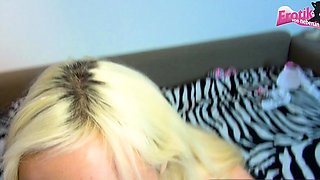 German amateur Anal POV with skinny blonde small ass teen