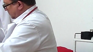 Mature gyno spot - old perverted gyno doc secretly records his young female patient on cam