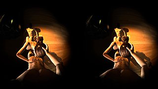 Two 3d cartoon cuties are ready for their bath