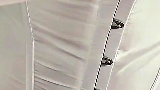 White Satin Glove Wank