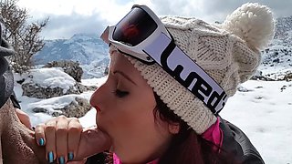 Spanish sex with a Tinder teen in the snow - Made in