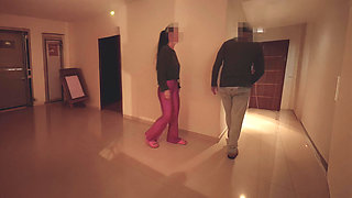 Hotwife Fucked at Building Party - Cum in Mouth
