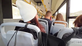 A Stranger Girl Jerked off and Sucked My Dick a Bus Full of People