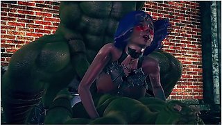 Female Knight Lose To Monster Ork - Episode.26 With Car Toon