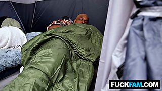 Big-Butt Family Rough Sex in Secret Camping Spot