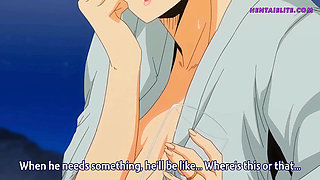 Hot Spring Trip Alone Turned into a Rough Threesome Sex - Hentai