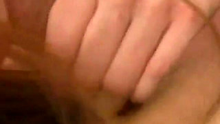Teen Amelia Rose mouth fucks a big eager cock