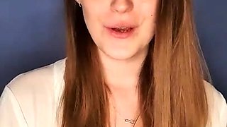 Amateur Teen with Huge Dildo Masturbating on Webcam