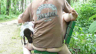 we went to river road on a park bench & my pimp husband fucked  my fat very used sloppy cunt   !