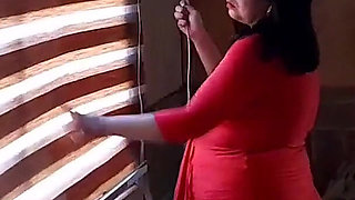 Mom Is Surprised - Sex in the Window with Perverted Stepson