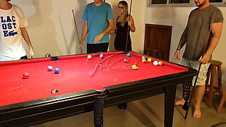 The Hot Girls Wanted to Learn How to Play Pool and Ended up Getting a Dick