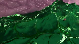 Giant woman eats swimmer