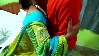 Indian Bhabhi Rakhi Hot Boob Press and Masti by Brother in Law While Doing Office Work at Home