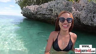 Thai teenager shagged at an abandoned lagoon