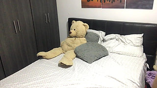 I masturbate with a teddy bear until I reach orgasm.