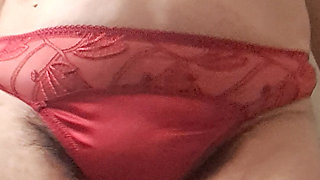 Stepmom's Long Pubic Hair Peeks Out of Her Panties