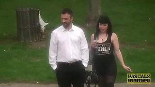 Sperm degustating subslut tied up and jammed hard by maledom
