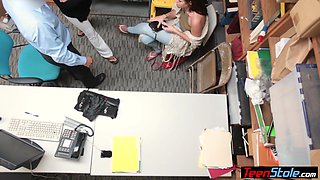 Skinny young shoplifters has a raunchy plan