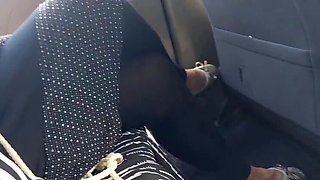 Mature Blonde Wife Gets Horny After Flight and Takes Her Man's Cock