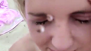 German Blonde Loves Outdoor Piss Games