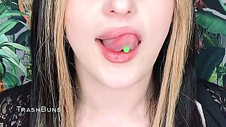 Orgasm of blonde Teen with big boobs