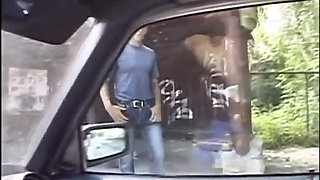 Outside threesome bisexual anal penetrated