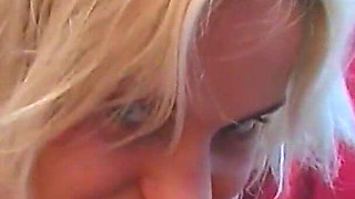 Cumshot on Tits for Young Blonde with Big Tits