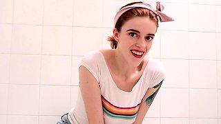 Wren Rhubarb - Girl-next-door during the heat wave gets wet