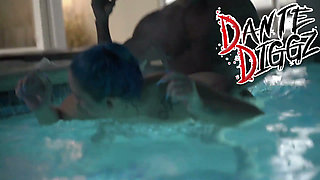 Latina BBC Freak Jenny Picante Goes to a Pool Party and Ends up Getting Double Teamed by 2 BBC