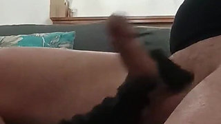 Blonde MILF Gives Blowjob and Gets Cum on Her Tongue