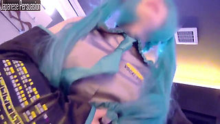 Miku Cosplayer Returns Remastered - Classic Miku Costume with Solo Play and Sex - 1