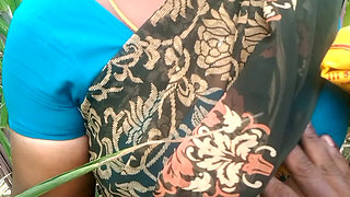 Stepmom Step Stepson Fuck in Village Oudoor