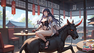 Spilled Milk Seduction: Wet Kimono Temptation