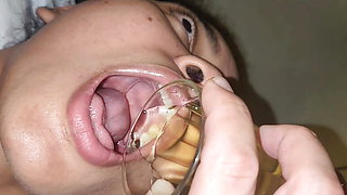 Drinking piss deep throat and drinking cum through nose