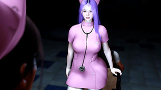 3D Horny Slut Asian Nurse Have Hardcore Sex with BBC