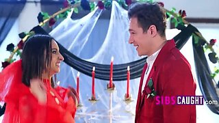 Busty Teen Stepsis Jayden Marcos Seduces Hailey Rose in Hot Wedding Outfit - Family Taboo Sex