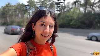 Crazy Girl Sucking Dick in the Bushes - Huge Facial Public Cumwalk
