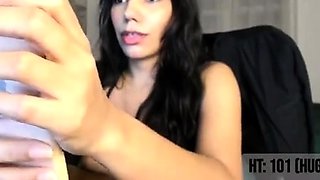 Slutty brunette teen Alex Chance fucked and cum on big boobs