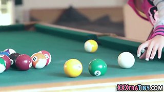 Banged little teenager facial cumshot