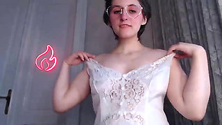 Camgirl Full Bush Under Nightgown