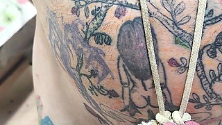 Goode Girl Ties Hubby's Balls and Cock and Has Foot Fun with Him