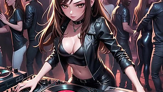 Anime Sexy DJ Synthwave Retrowave Electro AI