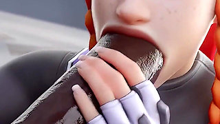 Brigitte's First Date Gone Wrong - Big Black Dick Anal & Creampie Overwatch 3D Animation