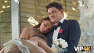 Vip4k. hot bride is having a aggressive sex with a sir of ceremonies, guests are perplexed