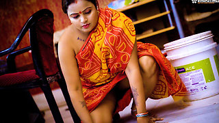 Desi House Owner Fucks His Maid After Seeing Her Big Boobs and Cunt ( Hindi Audio )