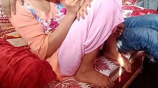 Desi girlfriend's first hardcore experience with a tight pussy in the village