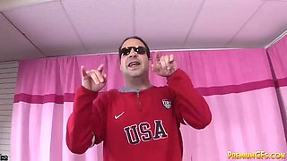 Jodi Bean is a femdom slut jerking dick